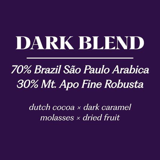 Dark Blend 70% Arabica + 30% Robusta